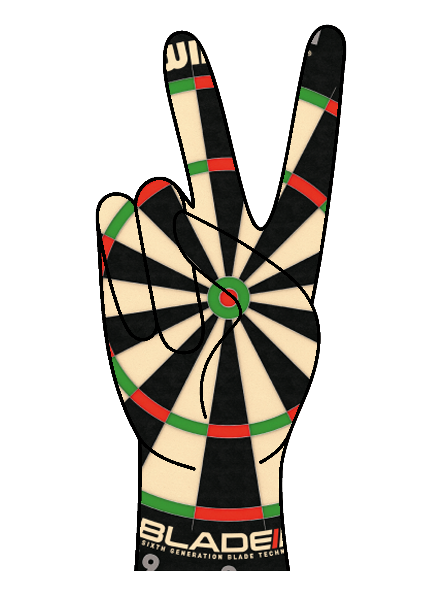 The Dartboard Peace Symbol Decal