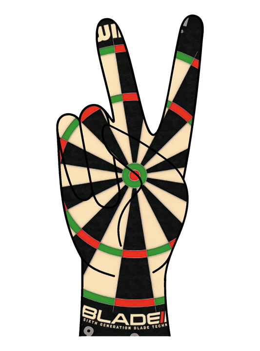 The Dartboard Peace Symbol Decal