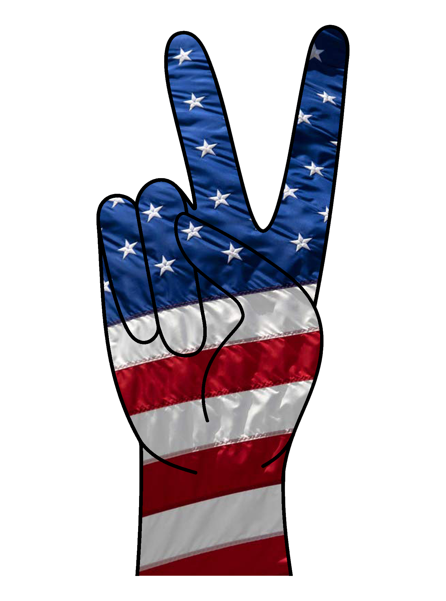 The American Flag Peace Symbol Decal