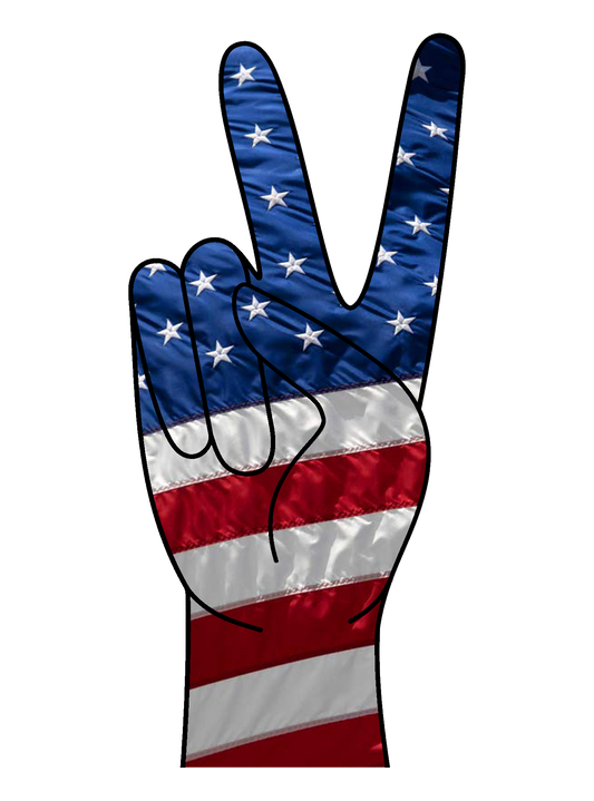 The American Flag Peace Symbol Decal