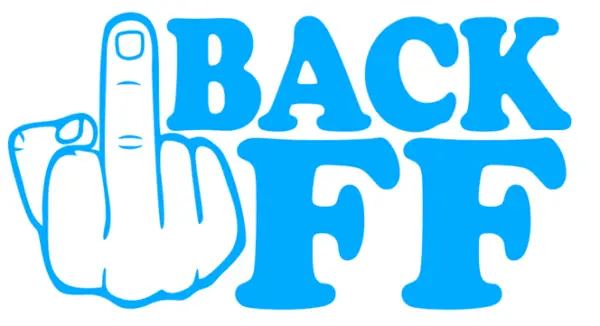 Back-Off Middle Finger UV Window Decal