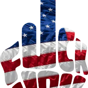 American Flag F-U Window Sticker