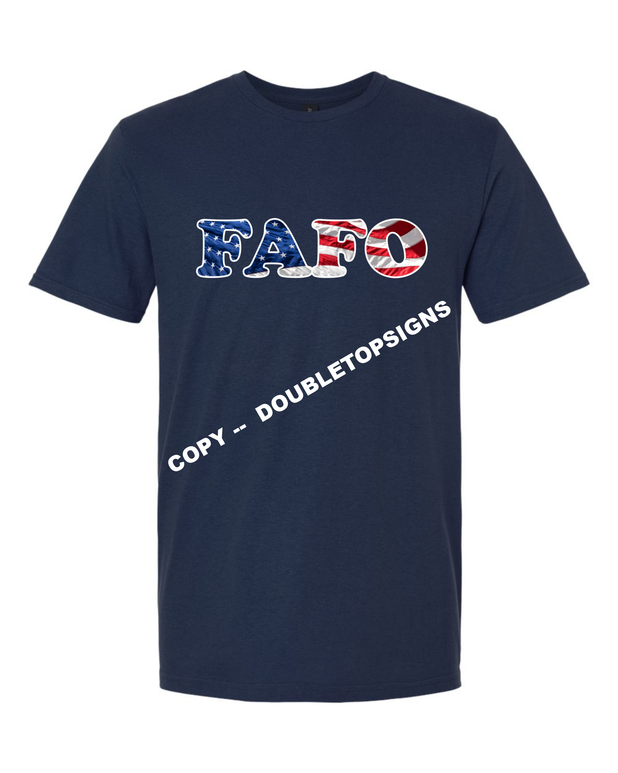 FAFO American Flag Embossed Shirt