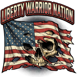 Liberty Warrior Nation Skull and Flag UV Sticker