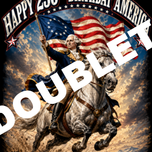 America 250 George Washington on Horseback DTF Print