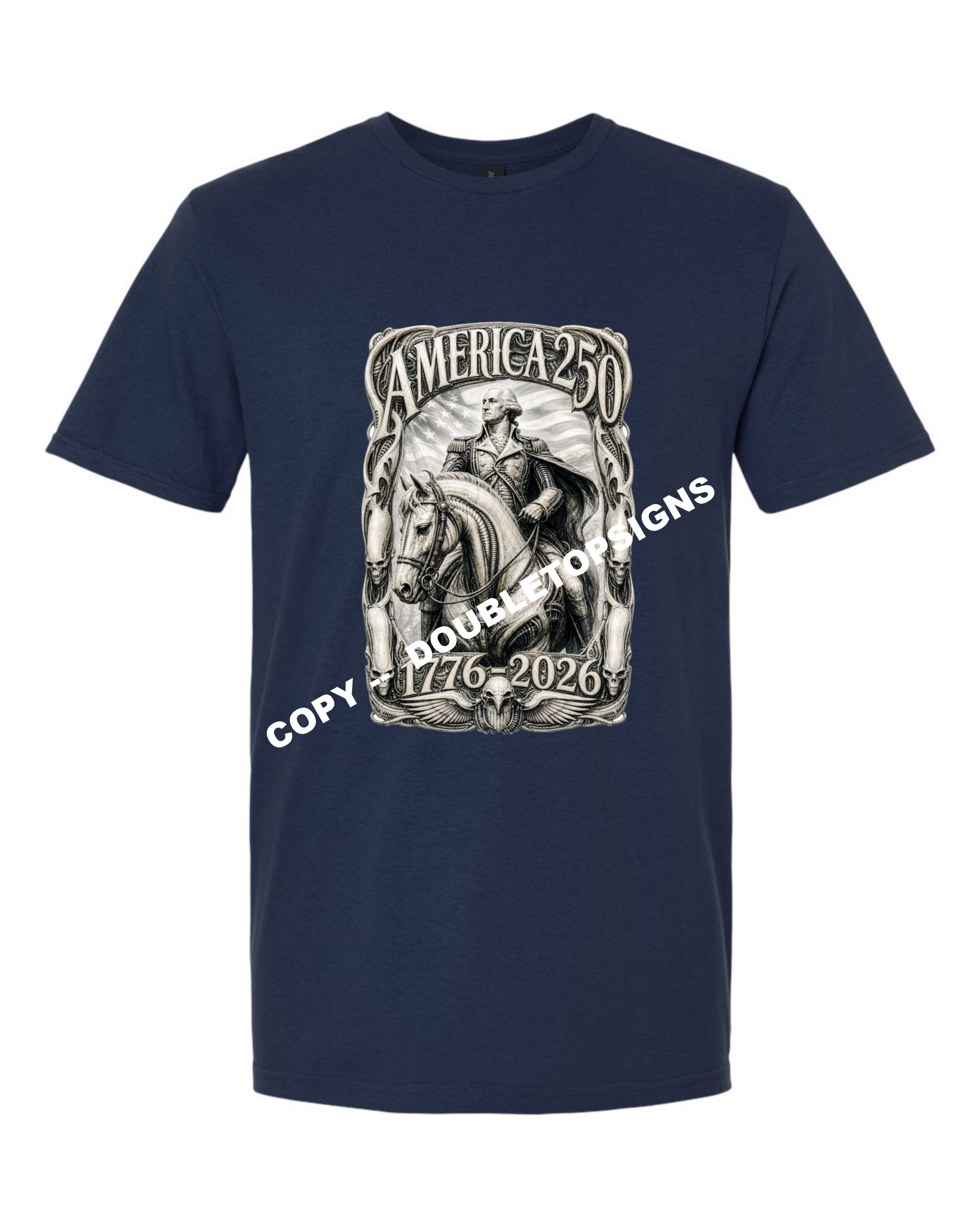 America 250 Years George Washington Futuristic T-Shirt