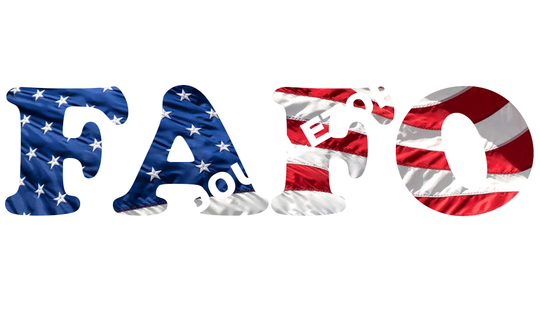 American Flag Embossed FAFO DTF Print