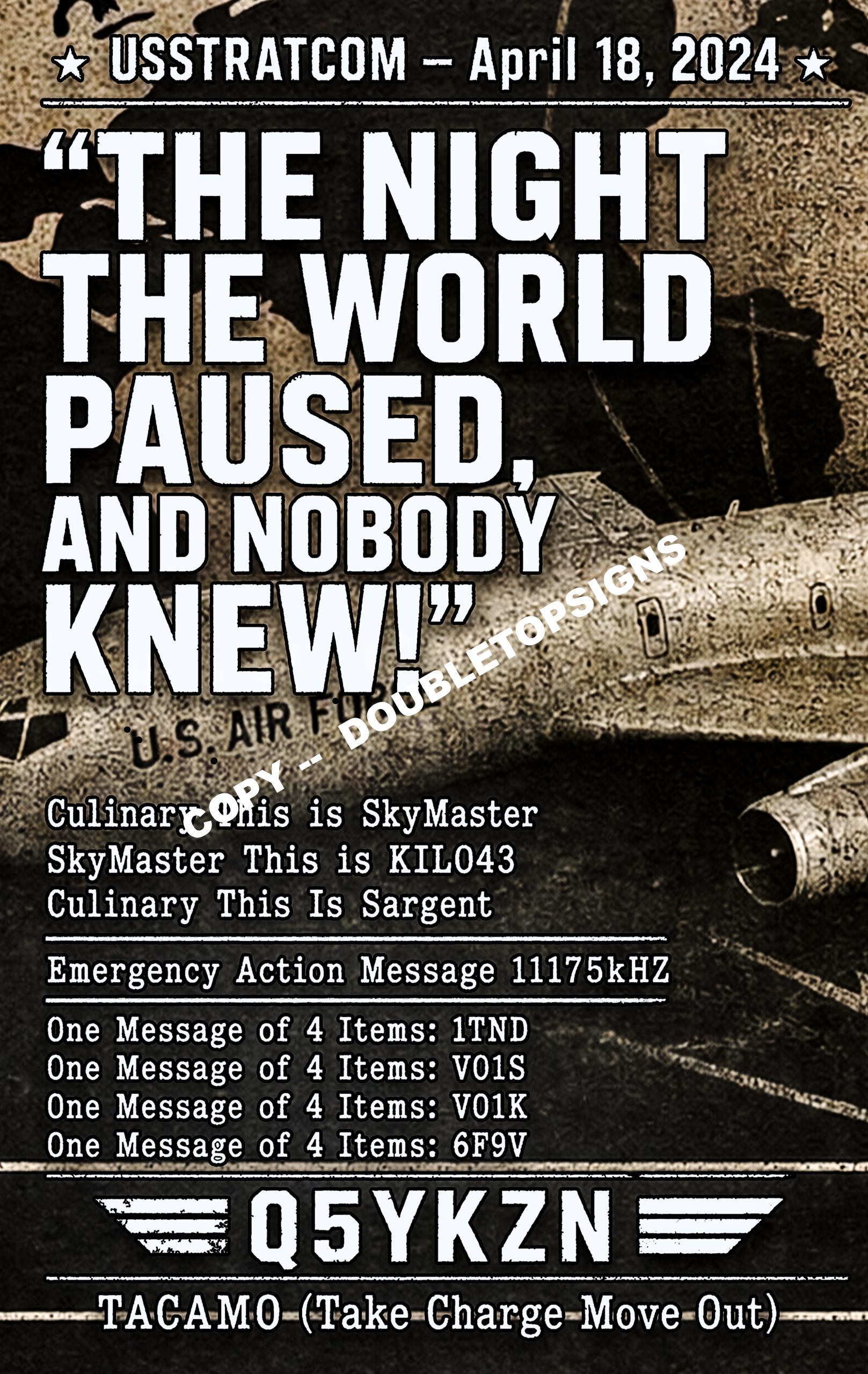 USSTRATCOM Culinary Night EAMs v2 DTF Print