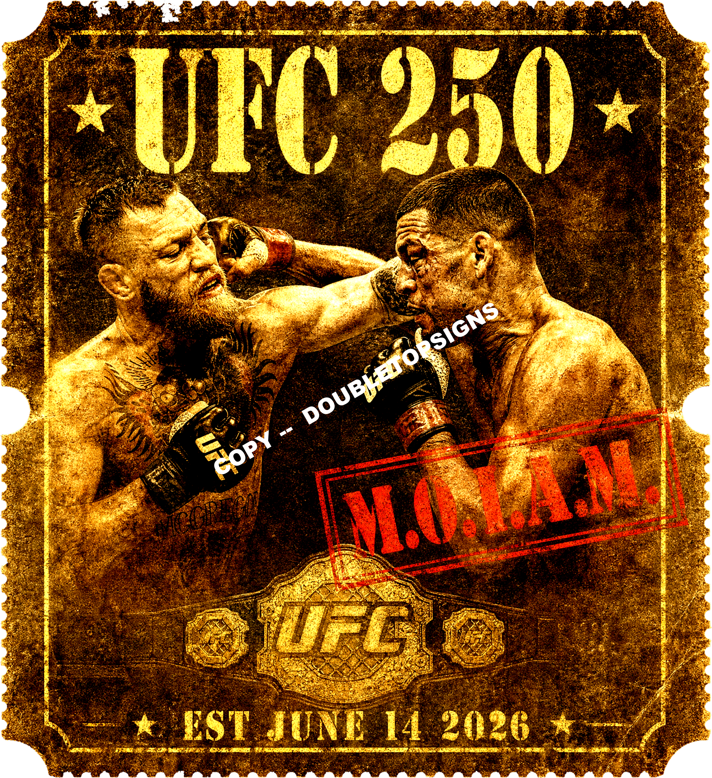UFC 250 M.O.I.A.M DTF Print