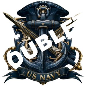 US Navy Skull Swords and Anchor DTF Print
