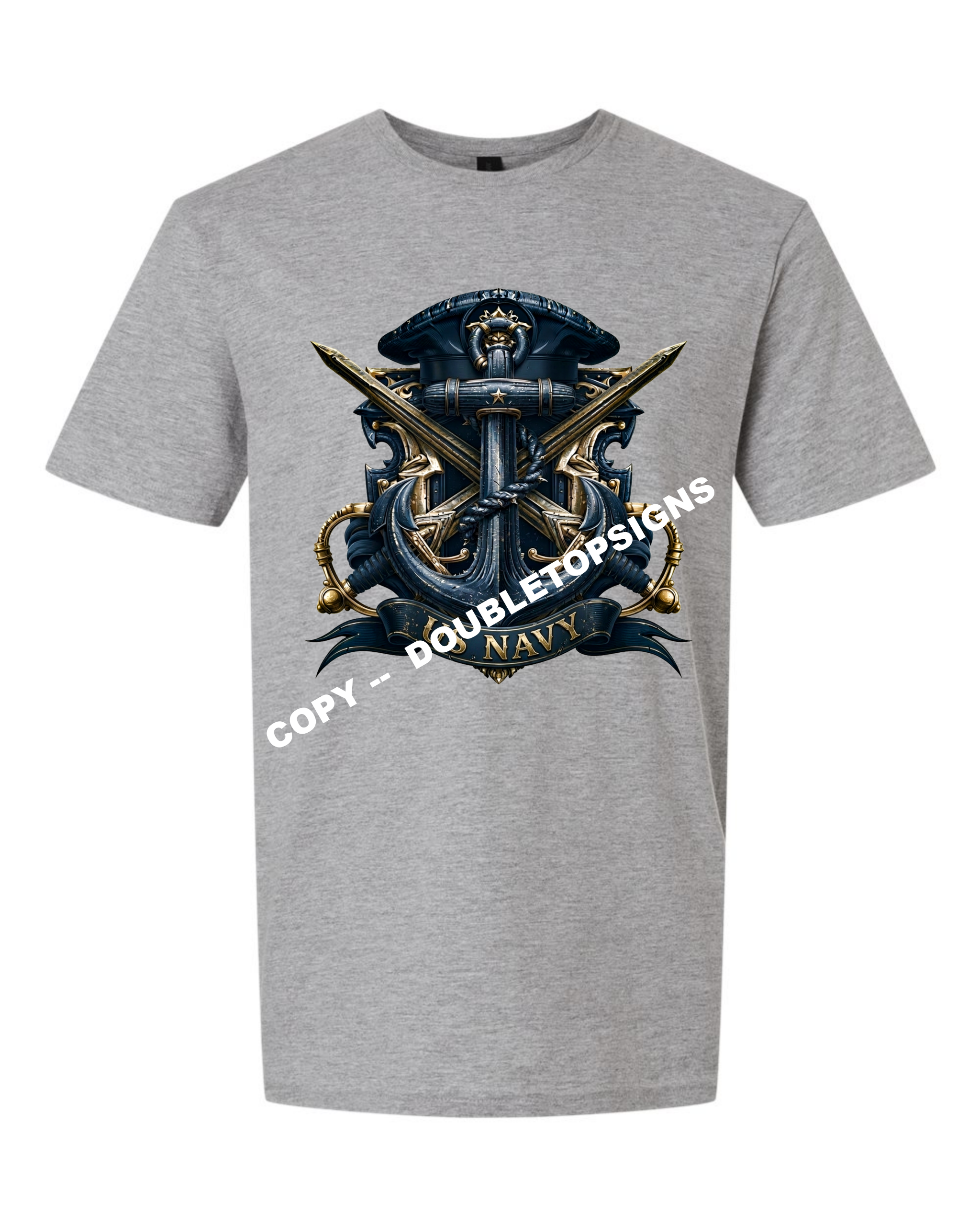 US Navy Skull Swords and Anchor T-Shirt